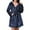 Navy, variant on Holiday Flannel Nightgown Robe for Women Cozy Xmas Fair Isle Lounger Dress Warm Hooded Pajama Bathrobe Plus Size