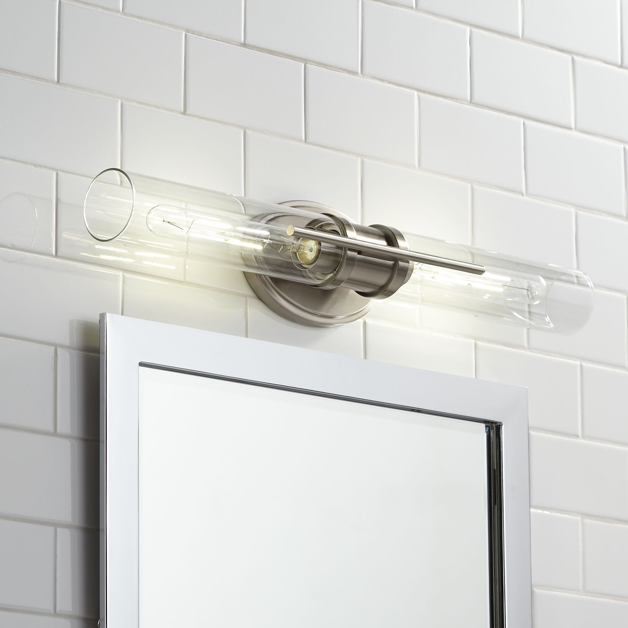 Modern Vanity Bathroom Wall Light Sconce Glass Metal Mesh 1/2/3 Light Fixture 