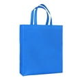 thumbnail image 3 of Bewildely Bolso de compras no tejido reutilizable de gran oferta, bolso de mano plegable de Color sólido para comestibles, bolso de mano de Almacenamiento y organización del hogar Cielo azul, 3 of 3