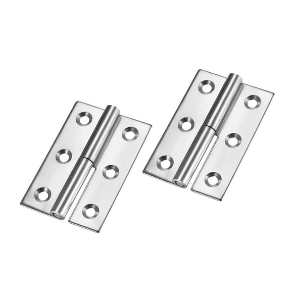 Unique Bargains Lift Off Hinge Left Handedness Mini Stainless Steel Hinge Slip Joint Small Flag Hinges 75mm Long 50mm Open Width 2pcs