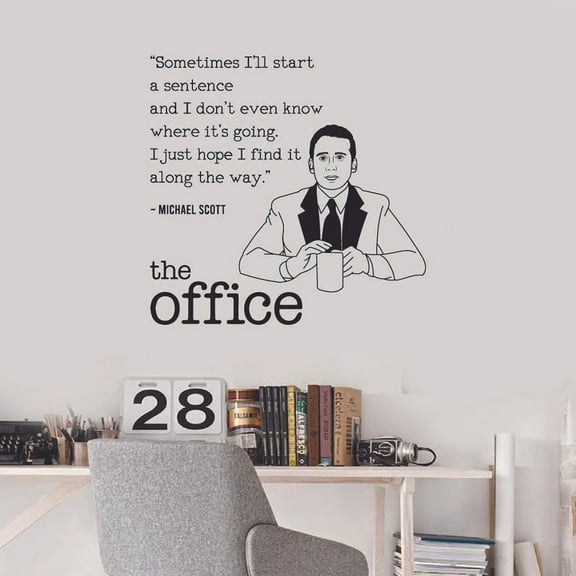 Michael Scott Quotes The Office TV Show Series Quote Wall Stickers Decor Design for Boys/Girls Bedroom Entertainment Fans Rooms Home Art Mural Decals Wall Art Vinyl Decoration Size (20x18 inch)