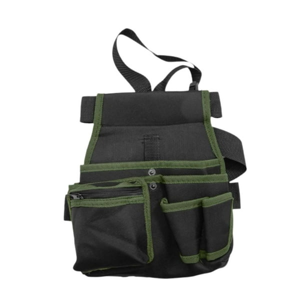 Bolsa organizadora de herramientas para la cintura con múltiples bolsillos para jardinería Verde