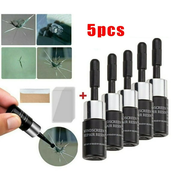 Mduoduo Auto Glass Repair Liquid Auto Windshield Resin Crack Tool Kit 5-Piece Set Easy To Heal And Repair Most Crack Types On Car Caseme Car Accessories