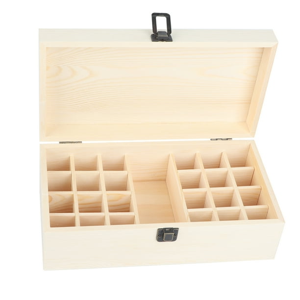 Essential Oil Storage Box, Multi-Compartment Wooden Storage Box