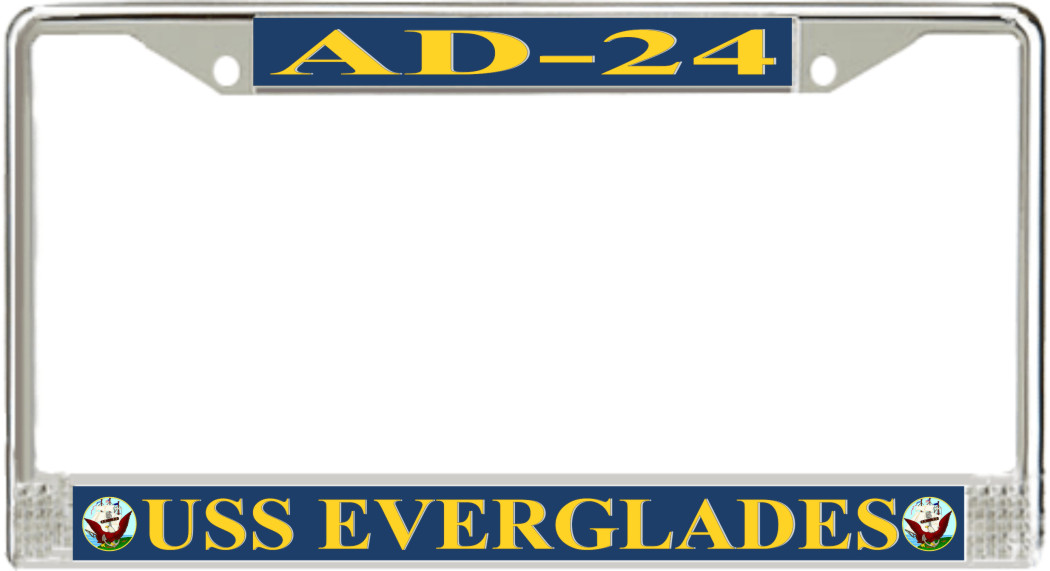USS Everglades AD-24 License Plate Frame