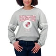 thumbnail image 4 of Women's WEAR by Erin Andrews Heather Gray Alabama Crimson Tide Classic Stripe Pullover Sweater, 4 of 4