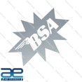 thumbnail image 2 of For BSA Stickers Decal White 127mm x 103mm A65 A10 B44 B25 A75 BSA x 2 units, 2 of 3