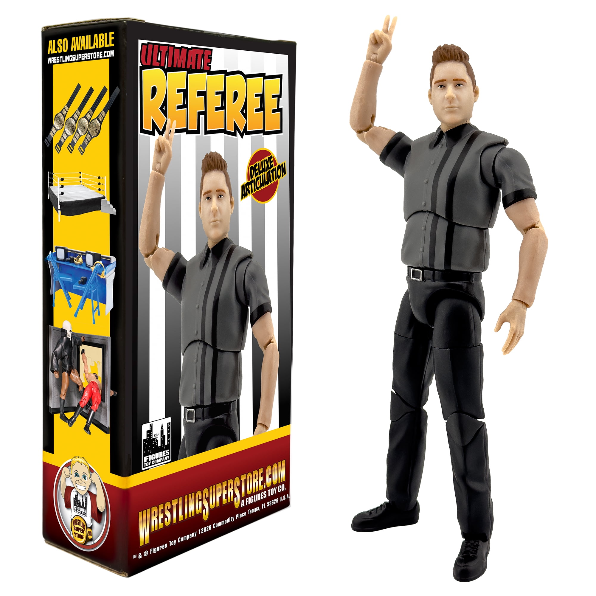 Ultimate Referee Figure, Deluxe Articulation, AEW WWE Compatible