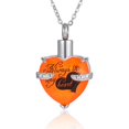 thumbnail image 1 of Joyería de recuerdo, collar de urna de cristal de piedra natal, colgante de recuerdo conmemorativo de corazón, soporte para cenizas, joyería de cremación para Ashesorange Feliz Sencillez, 1 of 3