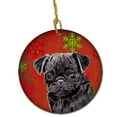 thumbnail image 1 of Carolines Treasures SC9406-CO1 Pug Flocons de Neige Rouges Fête Noël Ornement en Céramique, 1 of 3