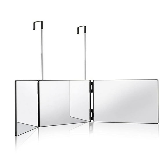 LED 3 Way Mirror for Self Hair Cutting Mirror Vanity Mirror Barber Supplies Accessories 360 Makeup Mirror with Light Trifold Mirror to See Back of Head