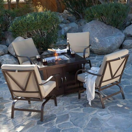 AZ Patio Heaters - Outdoor Propane Fire Pit - Hammered Bronze