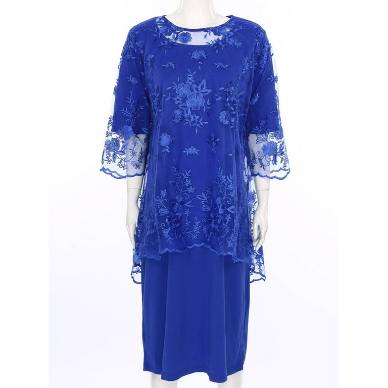 elegant plus size royal blue dress Royal Blue Plus-Size Long Prom Dress