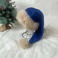 thumbnail image 3 of Viral Thick Plush Santa Hat - Soft Fluffy Large-Size Christmas Cap, One Size Fits All Design for Family Gatherings, Holiday Events & Home Festive Decor, Breathable Lining for Comfort, Dark Blue, 3 of 7