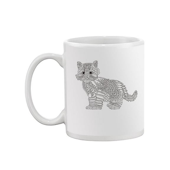 Kitty In Zentangle Style Mug - Image by Shutterstock