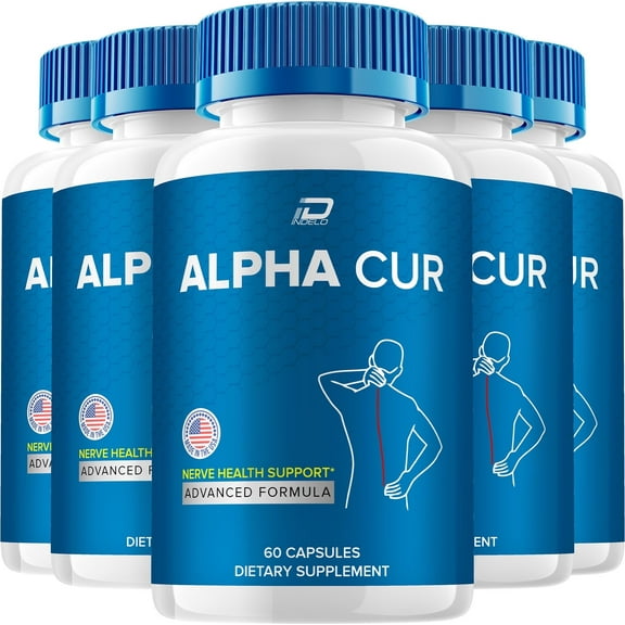 Alpha Cur Capsules – AlphaCur Natural Glycogen Support, 5 Pack, 300 Capsules