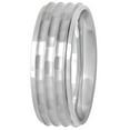 thumbnail image 2 of Men's Stainless Steel Bark Finish Wedding Ring Band, 2 of 4