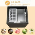 thumbnail image 2 of Krib B Deep Freezer 3.5 Cu.ft, Chest Freezer with 3 Grade Temperature (-4°F to 6.8°F), Removable Basket, for Dorm, Apartment, Kitchen, Black, 2 of 6