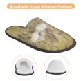 thumbnail image 3 of Fotbe Vintage World Map Pantuflas Peludas para Mujer con Estampado, Zapatillas de Peluche, Zapatos de Invierno para Casa, Uso Interior y Exterior-Large, 3 of 8