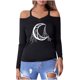 thumbnail image 2 of Blusa informal de manga larga con cuello en V y hombros descubiertos para mujer Fridja  FKASFK3840, 2 of 5