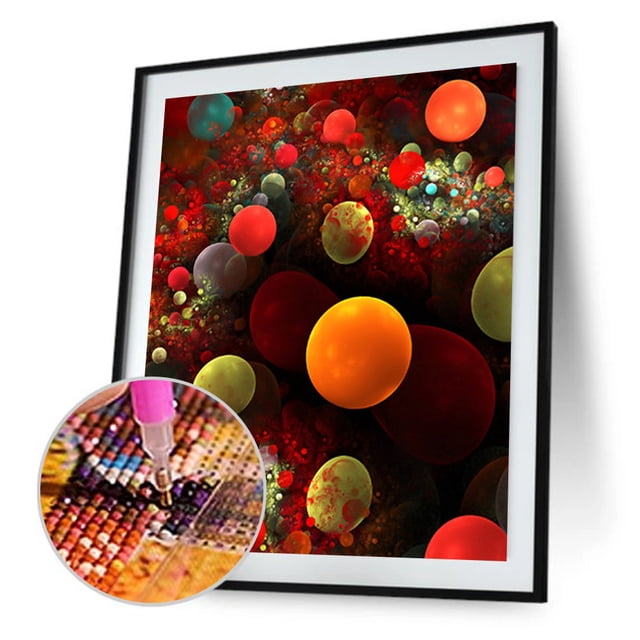 Taladro diamante pintura (DF4392) 5D DIY completo planeta punto de cruz bordado Kit 20X30cm rojo Hugtrwg Para estrenar