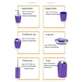 thumbnail image 5 of Djiypn Bathroom Accessories Set 6 Piece Bath Ensemble Includes Soap Dispenser, Toothbrush Holder, Toothbrush Cup, Soap Dish for Decorative Countertop and Housewarming Gift, Purple, 5 of 5