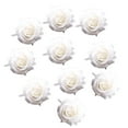 thumbnail image 2 of 10 piezas de arreglos florales Zulema cabezas florales artificiales para cumpleaños Halloween blanco, 2 of 8