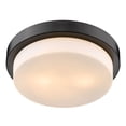 thumbnail image 3 of 2 Light Large Flush Mount in Variety Of Style 4.25 inches High By 13 inches Wide-Matte Black Finish Bailey Street Home 170-Bel-4161357, 3 of 8