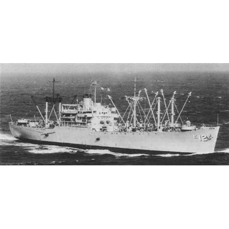 Chinese Vintage Poster LAMINATED POSTER The U.S. Navy ammunition ship USS Wrangell (AE-12) in the South China Sea, in 1966. Poster Print 24 x 36 ()