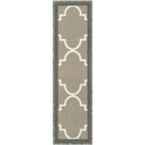 Well Woven Kings Court Brooklyn Trellis Grey Modern Lattice Rubber Back Non-Skid 9" x 31" Stair Tread(Set of 7)