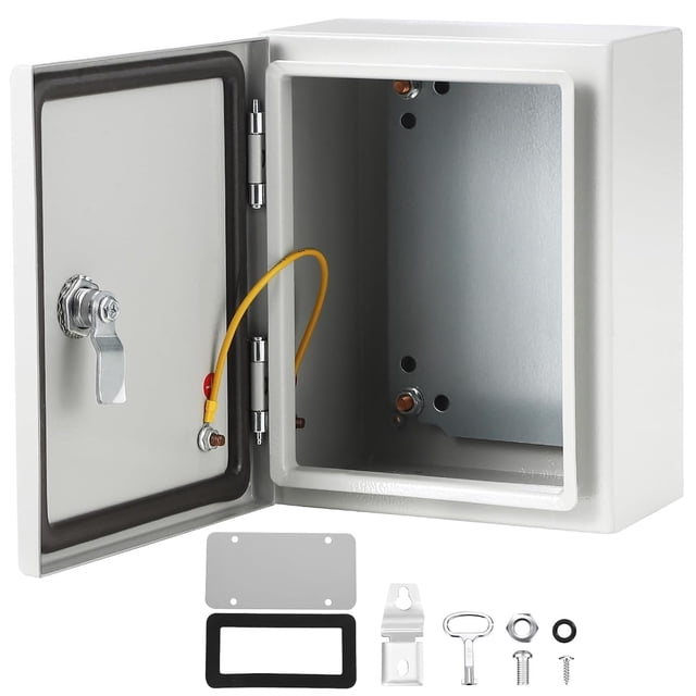 YUSAZENS Cold Rolled Steel Electrical Distribution Box, Cable Management Enclosure for Home Industrial Wire Control 12x10x6in