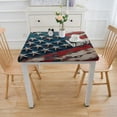 thumbnail image 3 of BANET American Star Stripe Tablecloths USA Flag Table Linen Cloth Cover Mat Polyester for Dinner Party Holiday Home Decor, 3 of 7