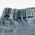 thumbnail image 6 of LIIPEE Girls Boys Jeans Pants Stretch Elastic High Waist Slim Fit Flare Denim Pants With Pockets Toddler Trendy Walking Pants,Light Blue,3-4 Years, 6 of 9