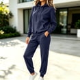 thumbnail image 3 of HAiming Womens Sweatsuits Sets 2 Piece Outfits Long Sleeve Hooded Sweatshirts Sweatpants Workout Clothes with Pockets, 3 of 7