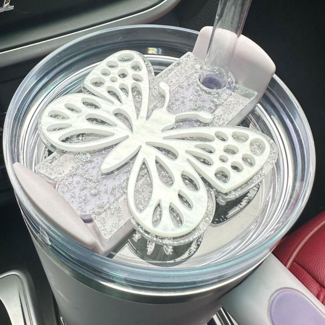 TQEHS Etiqueta con nombre para vaso personalizado de mariposa de 40 oz Etiqueta con nombre para vaso femenino ф√ I3N8