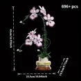 thumbnail image 5 of GZBricker Orchid Flowers Bouquet Building Set, Compatible with Lego Botanical Collection with Vase Home Office Decor for Women Adults Girls 696PCS, 5 of 7