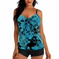 thumbnail image 1 of Gibobby Bañador de Bikini Bikini con tirantes para mujer, traje de baño sexy de playa dividido, conjunto de trajes de baño con estampado digital, conjunt(Azul,M), 1 of 5