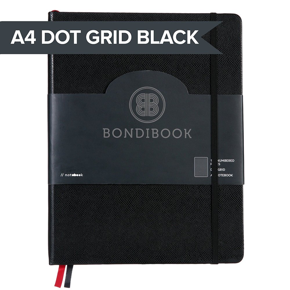 1 Pack Hardcover Dot Grid Bulleted Journal, Large A4, Bujo Notebook, 2