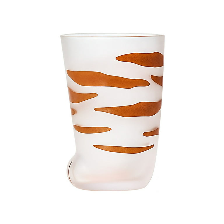 Cat Paw Cup，Cat claw Cup Milk Glass Frosted Glass Cup Cute Cat Foot Claw  Print Mug Cat Paw for Coffee Kids Milk Glass Cups Tumbler Personality  Breakfast Milk Cup 