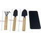 thumbnail image 4 of Juego de 3 piezas de herramientas de jardinería, mini mango de madera, paleta, herramientas de jardinería compatibles con flores, trasplante suculento (pequeño) Afortunado Sencillez, 4 of 5