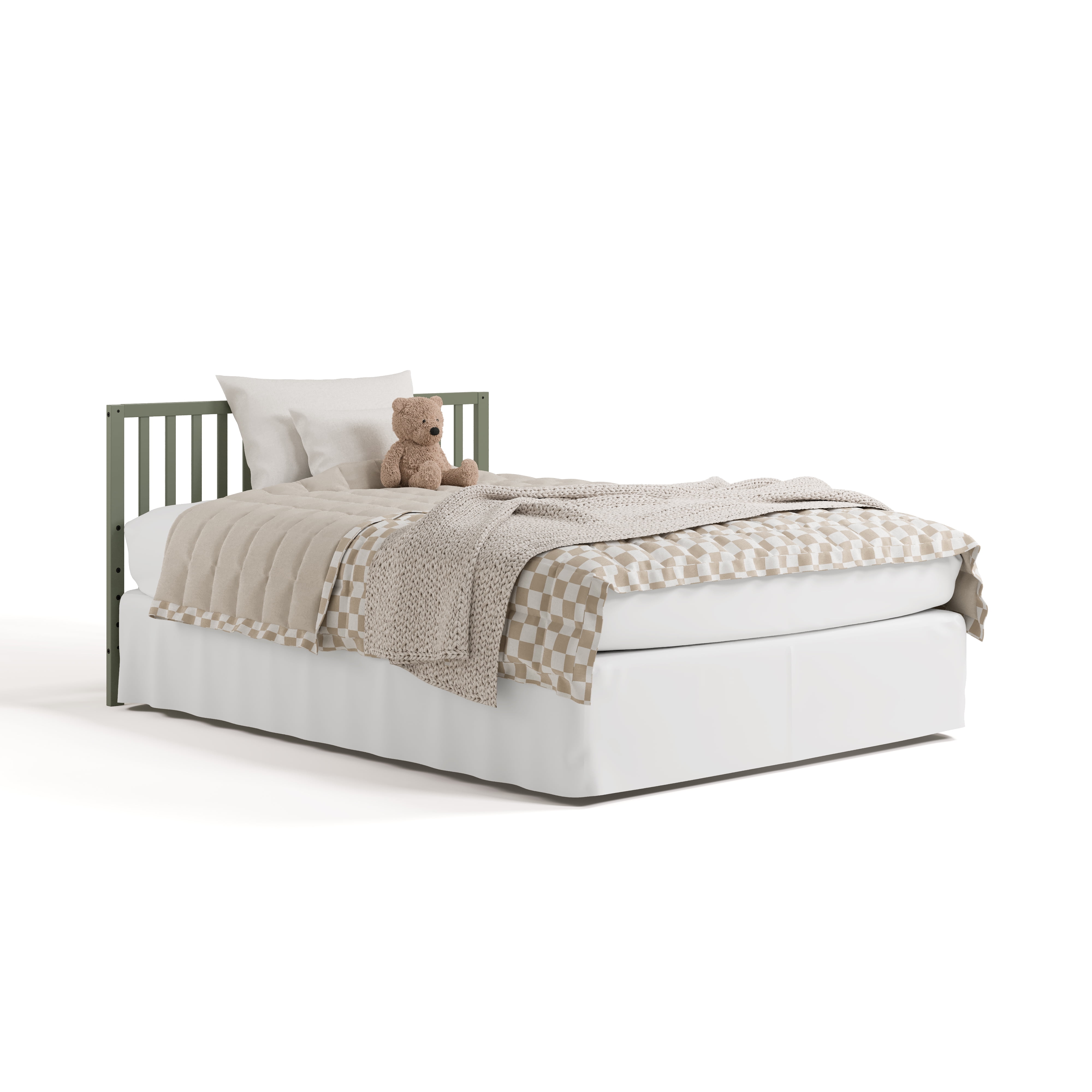 Storkcraft Morningside 5-in-1 Convertible Baby Crib, Olive