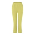 thumbnail image 5 of iHPH7 Summer Pants for Women, Petite Pants for Women, Linen Pants Women, Gauze Pants, Travel Pants Women, Yellow XXL, 5 of 9