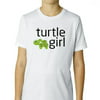 Turtle Girl - Baby Turtle Riding on Momma Turtle Boys Cotton Youth T-Shirt