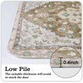 thumbnail image 5 of Vintage Floral Bathroom Runner Rug Khaki Non-Slip Boho Long Bathroom Rug Oriental Soft Machine Washable Bath Mat Traditional Geometric Tribal Floor Mats for Sink Tub Entryway, 18x47 inch, 5 of 6
