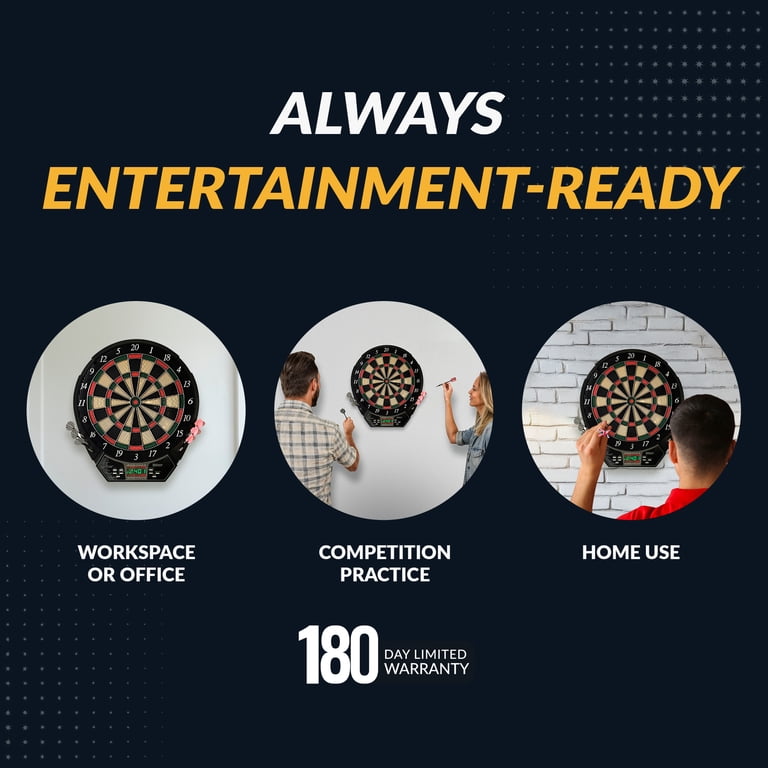 Free Shipping! Hathaway Magnum 15.5-in Electronic Dartboard - 20