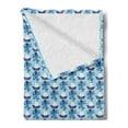 thumbnail image 2 of Octopus Ship Soft Flannel Fleece Blanket, Marine Themed Pattern of Ship Ocean Animals Sea Nautical Cartoon, Cozy Plush for Indoor and Outdoor Use, 60" x 80", Baby Blue and Night Blue, by Ambesonne, 2 of 5