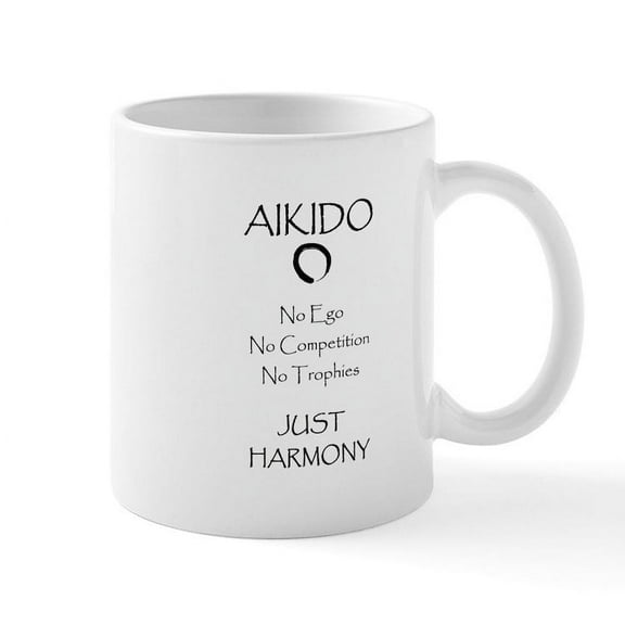 CafePress - Aikido Just Harmony Mug - 11 oz Ceramic Mug - Novelty Coffee Tea Cup