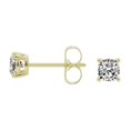 thumbnail image 5 of Unique Moments 1 Carat Lab Grown Cushion Cut Diamond Stud Earrings for Women 14K Yellow Gold, 5 of 5