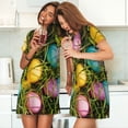 thumbnail image 4 of Naloa colorful Easter eggs Print Women Nightgowns,Womens Loungewear,Short Sleeve Sleepwear,Comfy Ladies Nightdress, 4 of 6