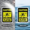 thumbnail image 2 of 2 Pack Children Playing Caution Sign 7x10 inches 40 Mil Aluminum Security Warning Signs for Yard Street or School Reflective UV Protected and Waterproof, 2 of 7